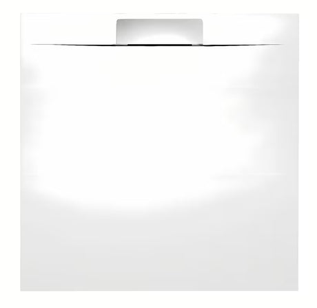 Balta kvadratinis dušo padėklas Polysan Kazuko 90x90 cm iš lieto marmuro, žemo 3 cm aukščio.