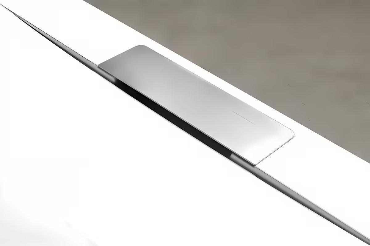 Baltas stačiakampis dušo padėklas Polysan Kazuko 120x90 cm iš lieto marmuro, žemo profilio