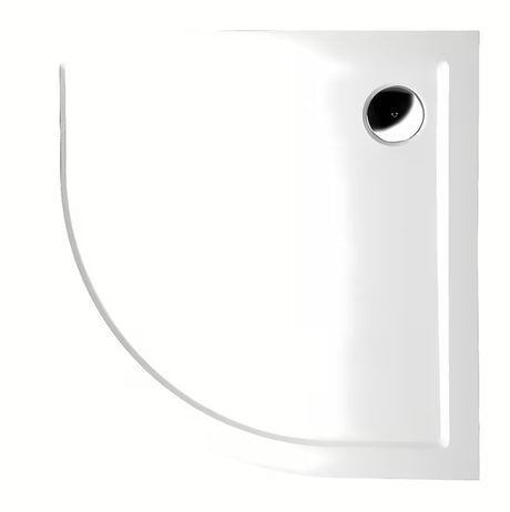Polysan Sera pusapvalis dušo padėklas 90x90 cm, iš lieto marmuro, baltos spalvos
