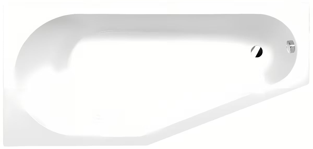 Asimetrinė akrilinė vonia Polysan Tigra, kairinė, 150 x 75 cm