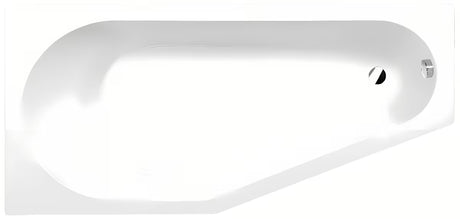 Asimetrinė akrilinė vonia Polysan Tigra, kairinė, 150 x 75 cm