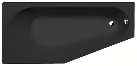 Polysan Tigra L asimetrinė vonia kairinė 170 x 80 cm, juodos spalvos, iš akrilo