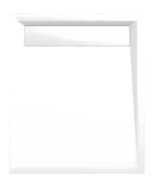 Balta stačiakampis dušo padėklas Polysan Varesa 100x80 cm iš lieto marmuro