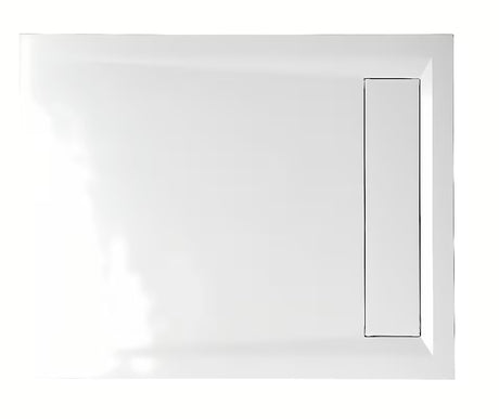 Balta stačiakampis dušo padėklas Polysan Varesa 100x80 cm iš lieto marmuro