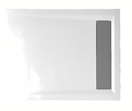 Balta stačiakampis dušo padėklas Polysan Varesa 100x80 cm iš lieto marmuro