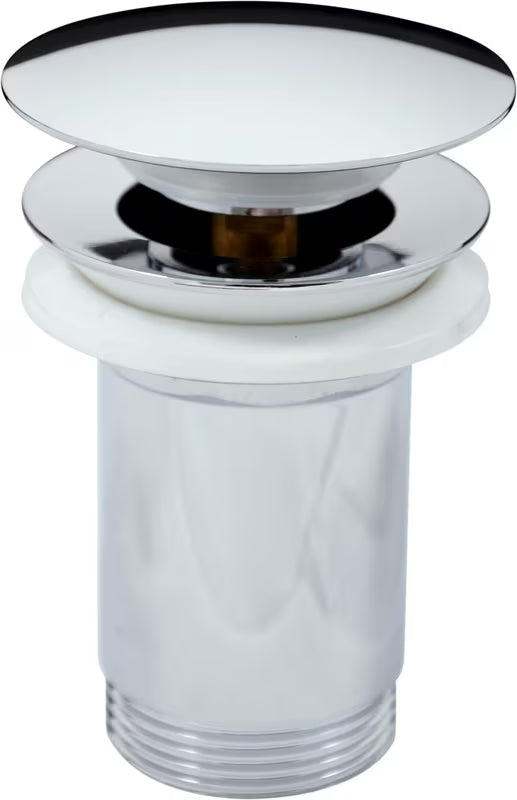 Chromuotas praustuvo dugno vožtuvas Rav Slezak ClickClack su persipylimu 5/4"