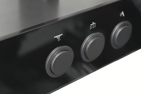 Dušo sistema Rav Slezak metal grey su viršutiniu dušu ⌀ 300 mm ir 3 padėčių rankiniu dušu