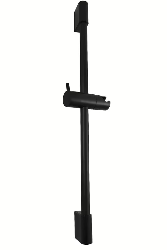 Juodos matinės spalvos dušo stovas su dušo laikikliu Rav Slezak, 60 cm ilgio.