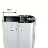Dušo durų šoninė sienelė  Ravak Chrome 100 cm su skaidriu stiklu Transparent ir danga Ravak anticalc®.