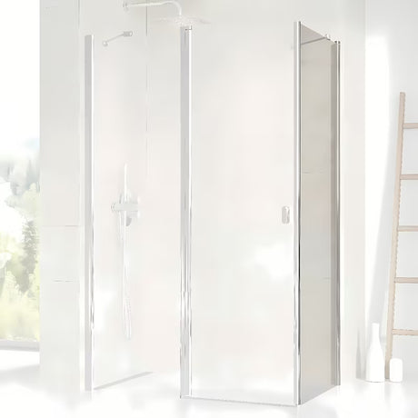 Ravak Chrome dušo durų šoninė sienelė  80 cm, blizgaus chromo spalvos, su skaidriu stiklu