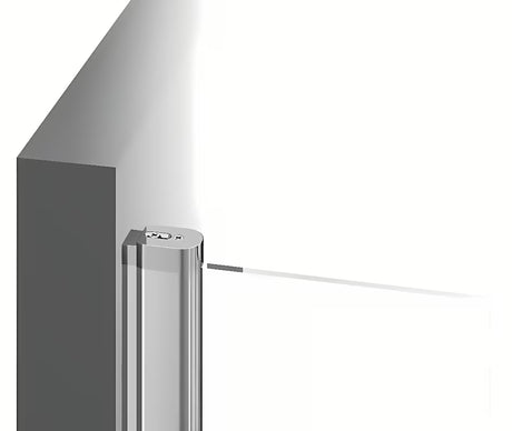 Ravak Chrome dušo durys 80 cm, blizgaus chromo spalvos, su skaidriu grūdintu stiklu