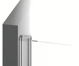 Ravak Chrome dušo durys 90 cm, blizgaus chromo, su skaidriu stiklu ir varstomu atidarymu