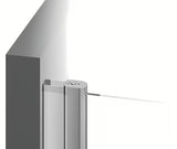 Ravak Chrome dušo durys 90 cm, blizgaus chromo, su skaidriu stiklu ir varstomu atidarymu