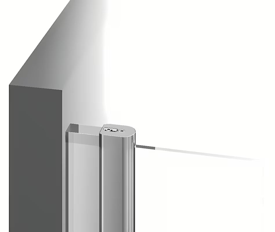 Ravak Chrome dušo durys 90 cm, blizgaus chromo, su skaidriu stiklu ir varstomu atidarymu