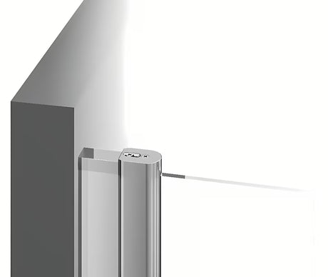 Ravak Chrome dušo durys 90 cm, blizgaus chromo, su skaidriu stiklu ir varstomu atidarymu