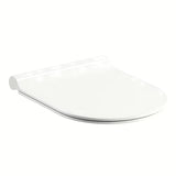 Balta itin plona KLOZETO dangtis Ravak Chrome Uni Chrome Slim su lėto uždarymo mechanizmu softclose