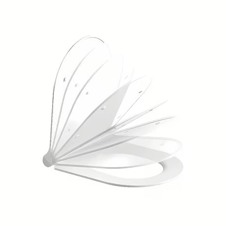 Balta itin plona KLOZETO dangtis Ravak Chrome Uni Chrome Slim su lėto uždarymo mechanizmu softclose