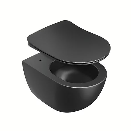 Juodas KLOZETO dangtis Ravak Uni Chrome Flat iš duroplasto su softclose ir EasyLock