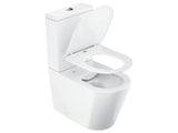 Baltas laisvai pastatomas klozetas Ravak Elegant RimOff su sėdyne softclose ir dvigubu nuleidimu 3/6 l.