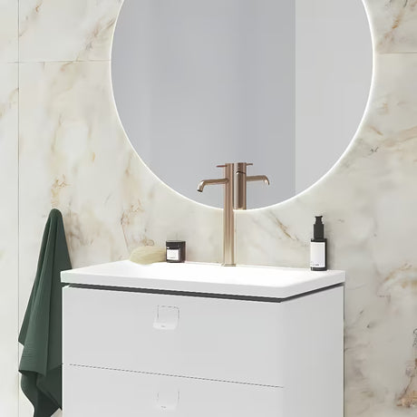 Aukšta praustuvo stovintis maišytuvas Ravak Espirit, apdaila Rose Gold Brushed be praustuvo dugno vožtuvas