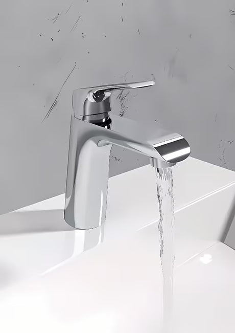 Stovintis praustuvo maišytuvas Ravak Flat blizgaus chromo be praustuvo dugno vožtuvas