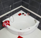 Kampinė vonia Ravak Newday 150x150 cm iš lieto akrilo su integruota sėdyne