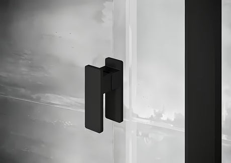 Ravak Nexty dušo durys 120 cm, juodos spalvos, su skaidriu stiklu ir pivotiniu atidarymu.