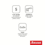 Chromuotas stovintis bidė maišytuvas Ravak Puri su praustuvo dugno vožtuvas su traukute ir išleidimo komplektu.