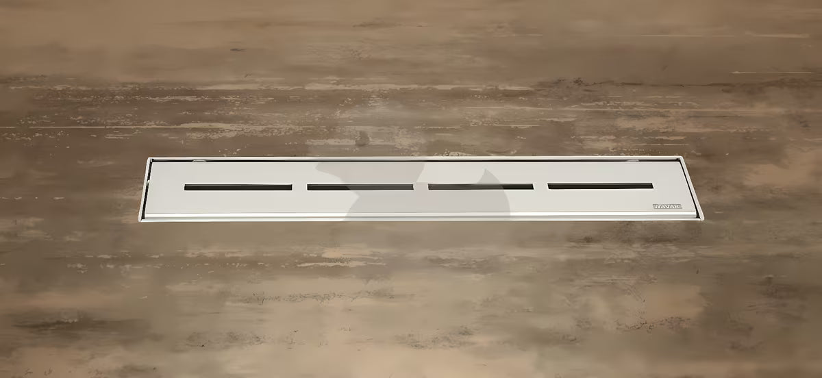 Nerūdijančio plieno dušo latakas Ravak Runway 95 cm, blizgus, pro montuoti laisvai pastatomai