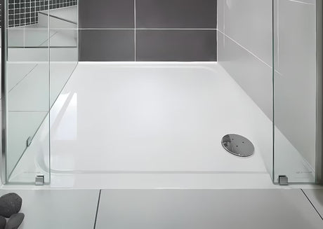 Dušo padėklo sifonas Ravak Chrome su metaliniu chromuotu pro dušo padėklai dangteliu Ø 90 mm