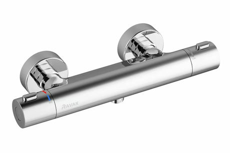 Termostatinė sieninė dušo maišytuvas Ravak Termo chromo spalvos, su CoolFeel technologija.