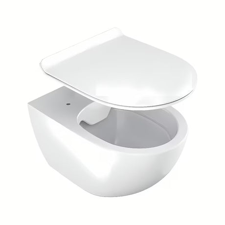 Baltas KLOZETO dangtis Ravak Vita Slim iš duroplasto su softclose sistema pro tylus uždarymas
