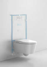 Pakabinamas KLOZETAS Roca Inspira In-Wash su integruota bidė funkcija, baltos spalvos, Rimless.