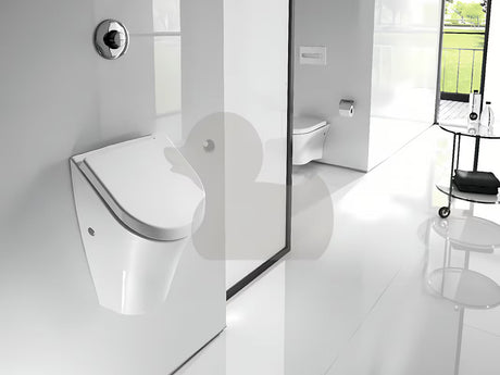 Baltas pisuaras Roca Nexo su radariniu jutikliu ir dangčiu softclose