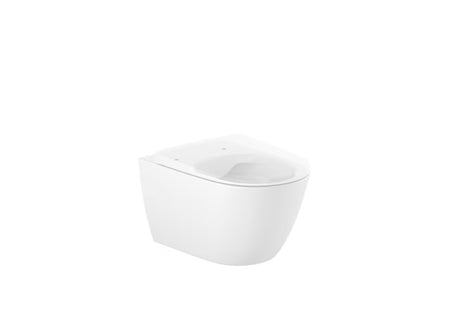 Baltas pakabinamas KLOZETAS Roca Ona rimless  su Roca Rimless technologija ir paslėptu tvirtinimu.
