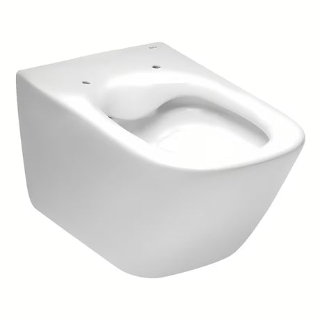 Balti pakabinamas KLOZETAS Roca The Gap su Rimless  ir kampuotu dizainu