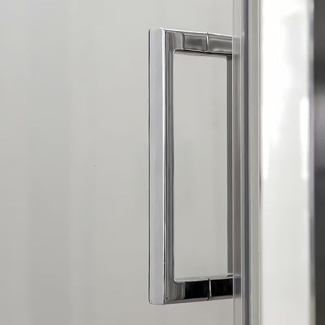 Slankiojančios dušo durys Roth Ambient Line nišai, 140 cm, blizgus chromas, skaidrus stiklas.