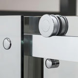 Roth Ambient Line slankiojančios dušo durys nišai 150 cm, blizgaus chromo spalvos, su skaidriu stiklu