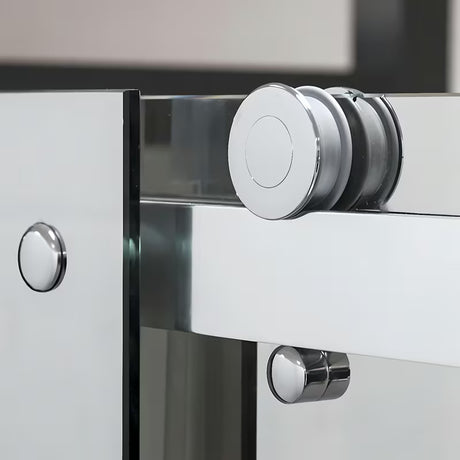 Roth Ambient Line slankiojančios dušo durys nišai 150 cm, blizgaus chromo spalvos, su skaidriu stiklu