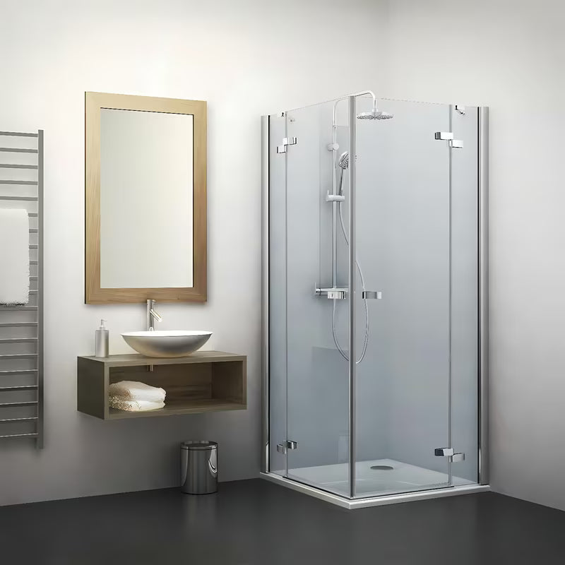 Berėmis dušo durys Roth Elegant Line 80 cm, blizgus chromas, skaidrus stiklas, dešininis variantas.
