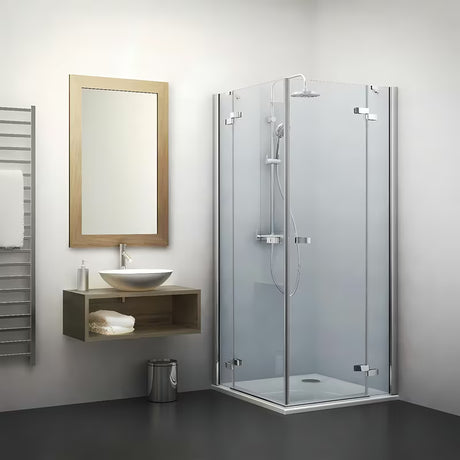 Berėmis dušo durys Roth Elegant Line 80 cm, blizgus chromas, skaidrus stiklas, dešininis variantas.
