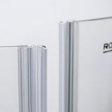 Roth Elegant Neo Line berėmės dušo durys 120 cm blizgaus chromo spalvos su skaidriu stiklu
