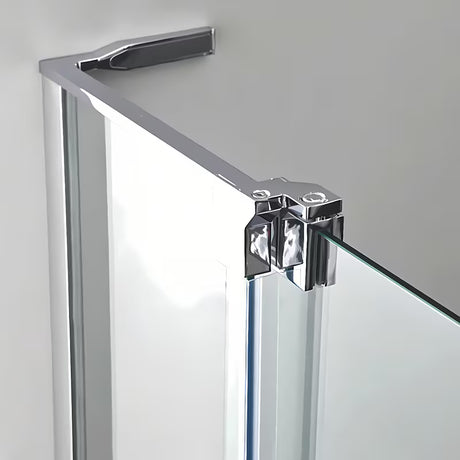 Berėmės vienvėrės dušo durys Roth Elegant Neo Line 80 cm blizgaus chromo spalvos su skaidriu stiklu.