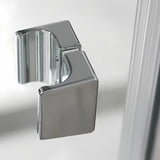 Dušo durų šoninė sienelė  Roth Elegant Neo Line 80 cm, juodos matinės apdailos