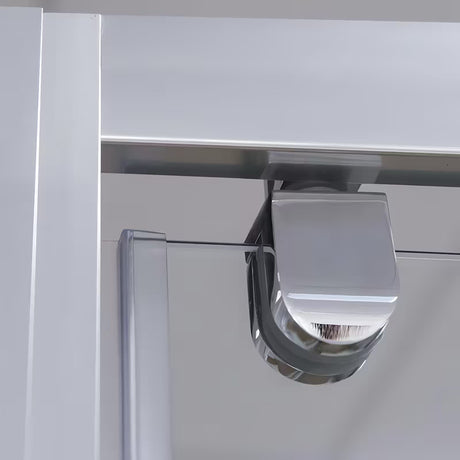 Dušo durys Roth Lega Line 70 cm blizgaus chromo spalvos su skaidriu stiklu, montuoti nišoje