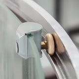 Kvadratinė dušo kabina Roth Project Line 80x80 cm su stumdomomis durimis ir matiniu stiklu, chromo spalvos.