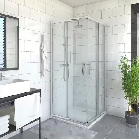 Kairinis slankiojančios dušo durys Roth Proxima Line 90 cm, blizgus chromas, skaidrus stiklas