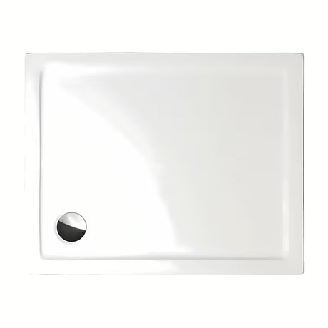 Stačiakampė žema dušo padėklas Roth Flat Kvadro 150x80 cm iš balto akrilo
