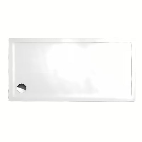 Stačiakampė žema dušo padėklas Roth Flat Kvadro 150x80 cm iš balto akrilo