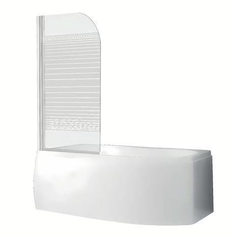 Roth Screen vonios sienelė 130x75 cm su baltu profiliu ir atidarymu iš abiejų pusių